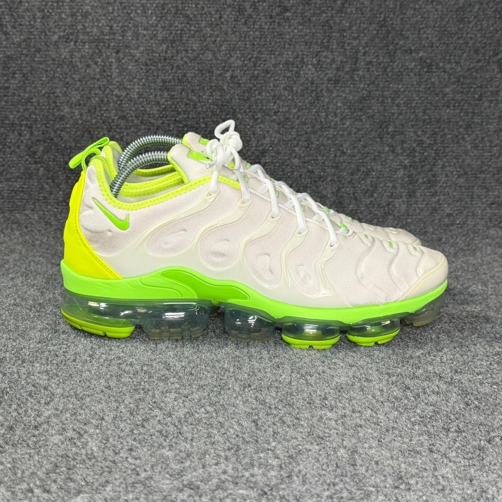 Nike Air VaporMax Plus Tennis Ball Running Shoes Mens 11 White Lime Green Yellow